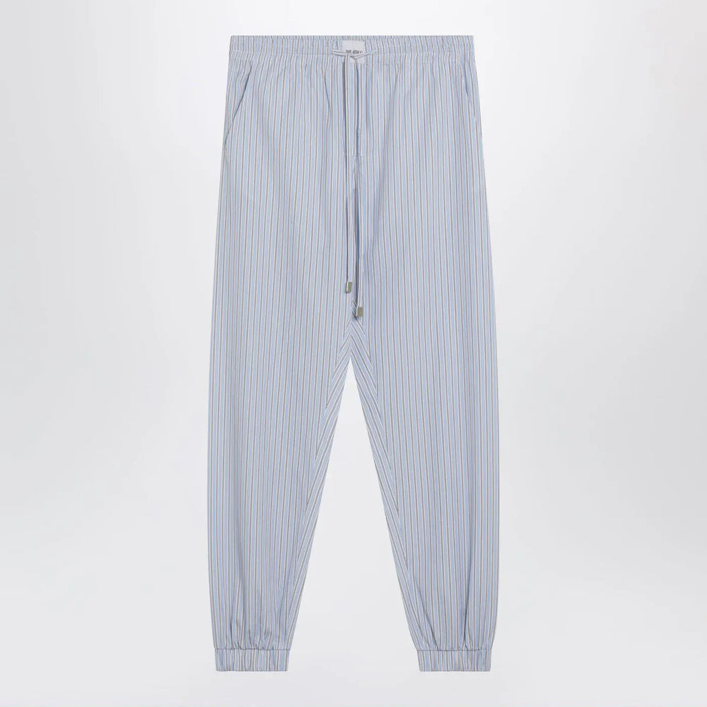 The Attico - Light blue/white striped trousers Brand Pants 40  IT