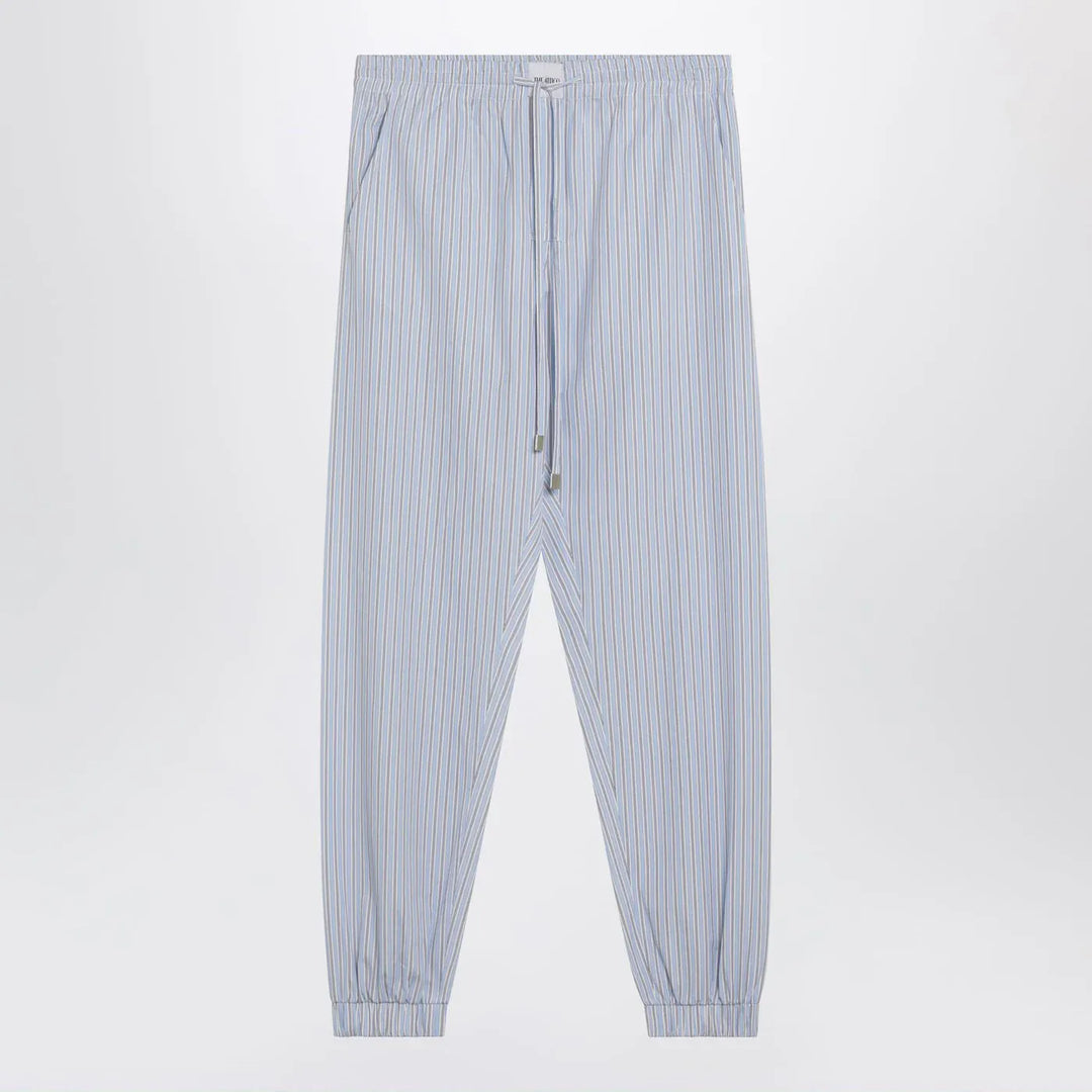 The Attico - Light blue/white striped trousers Brand Pants 40  IT