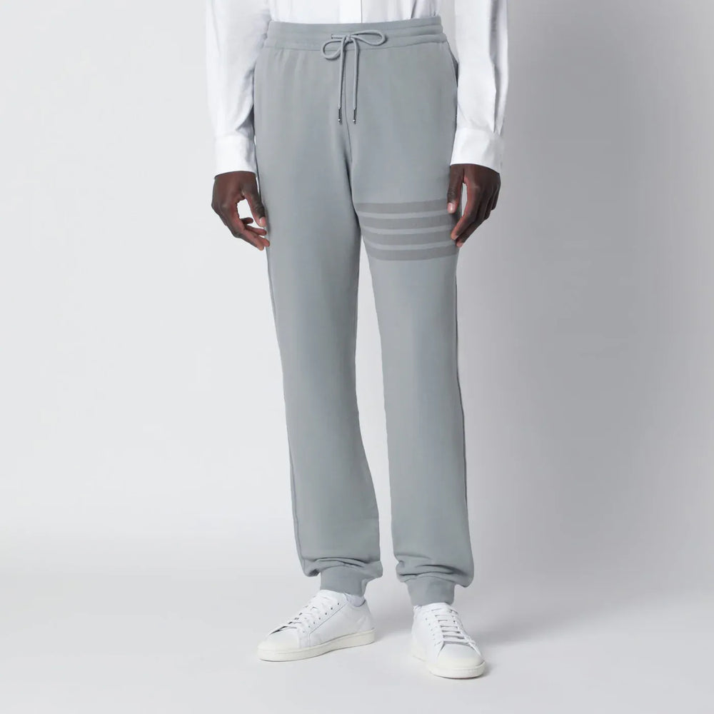 Thom Browne - Grey cotton jogging trousers Brand Pants 2