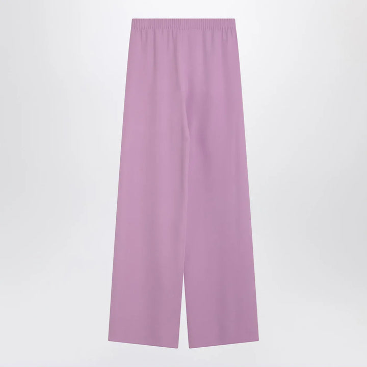 Valentino - Wide lilac pink silk pants Brand Pants