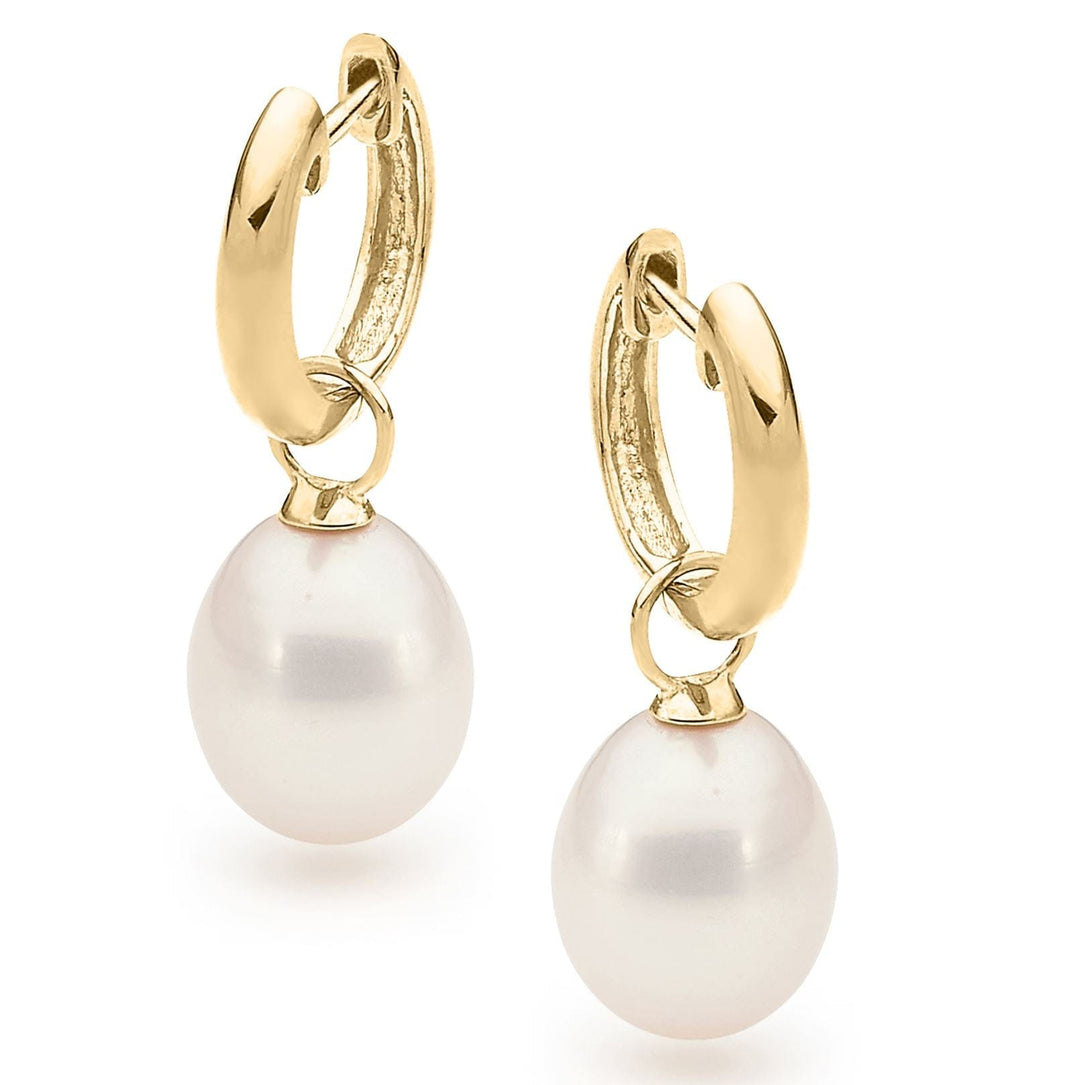 Ikecho Pearl Earrings Ikecho Freshwater Plain Huggy Earrings Brand