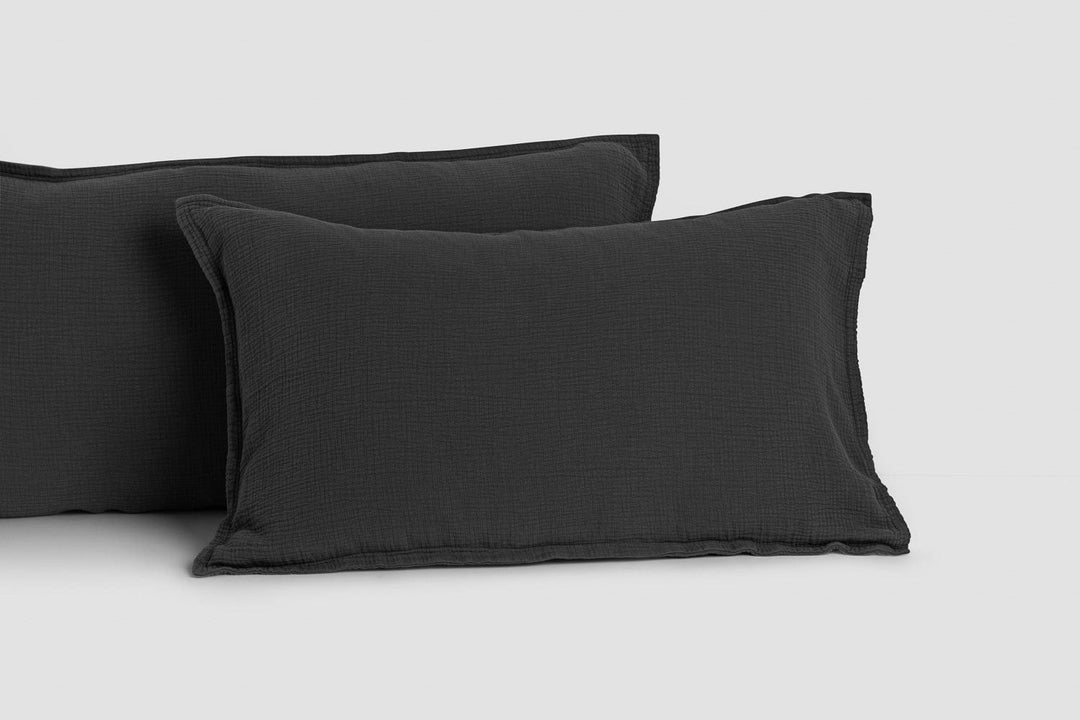Bemboka pillow cases Charcoal / Standard pair 48x73cm Bemboka Ripple Pillow Cases Bemboka Ripple Pillow Cases I Supreme Comfort I Best Sleep I Shop Now Brand