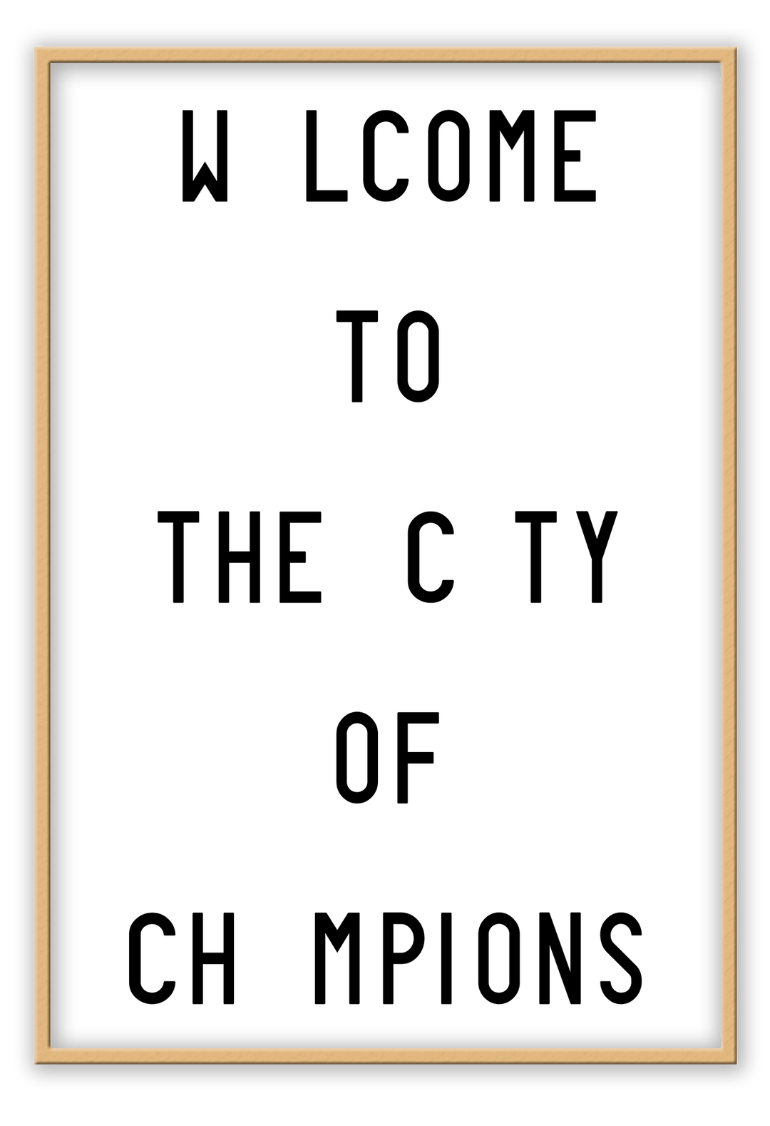 Canvas Print Small		50x70cm / Oak City of Champions City of Champions Framed Prints Brand