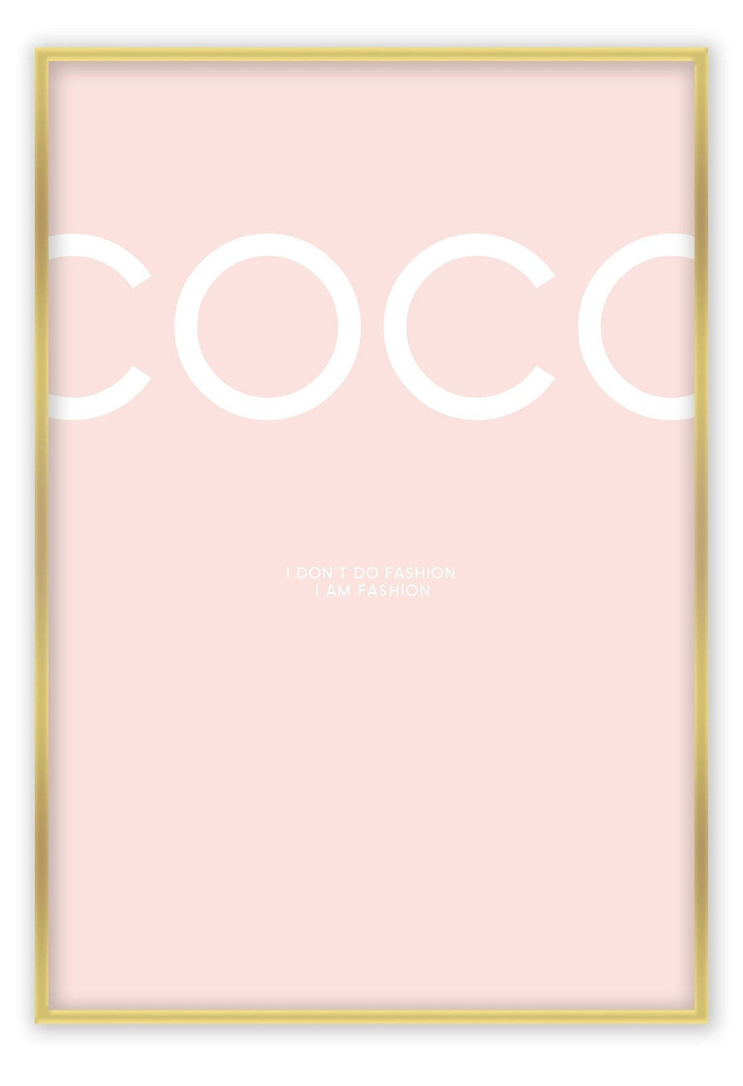 Canvas Print Small		50x70cm / Gold Coco Blush Coco Blush Wall Art : Ready to hang framed artwork. Brand