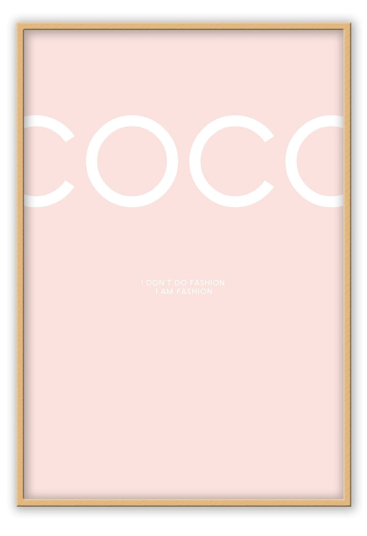 Canvas Print Small		50x70cm / Oak Coco Blush Coco Blush Wall Art : Ready to hang framed artwork. Brand