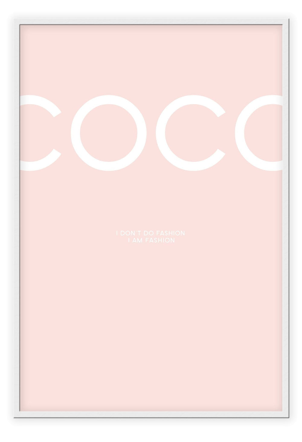 Canvas Print Small		50x70cm / White Coco Blush Coco Blush Wall Art : Ready to hang framed artwork. Brand