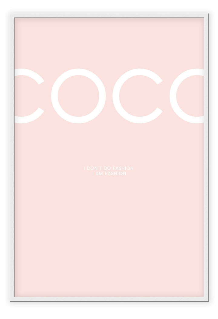 Canvas Print Small		50x70cm / White Coco Blush Coco Blush Wall Art : Ready to hang framed artwork. Brand