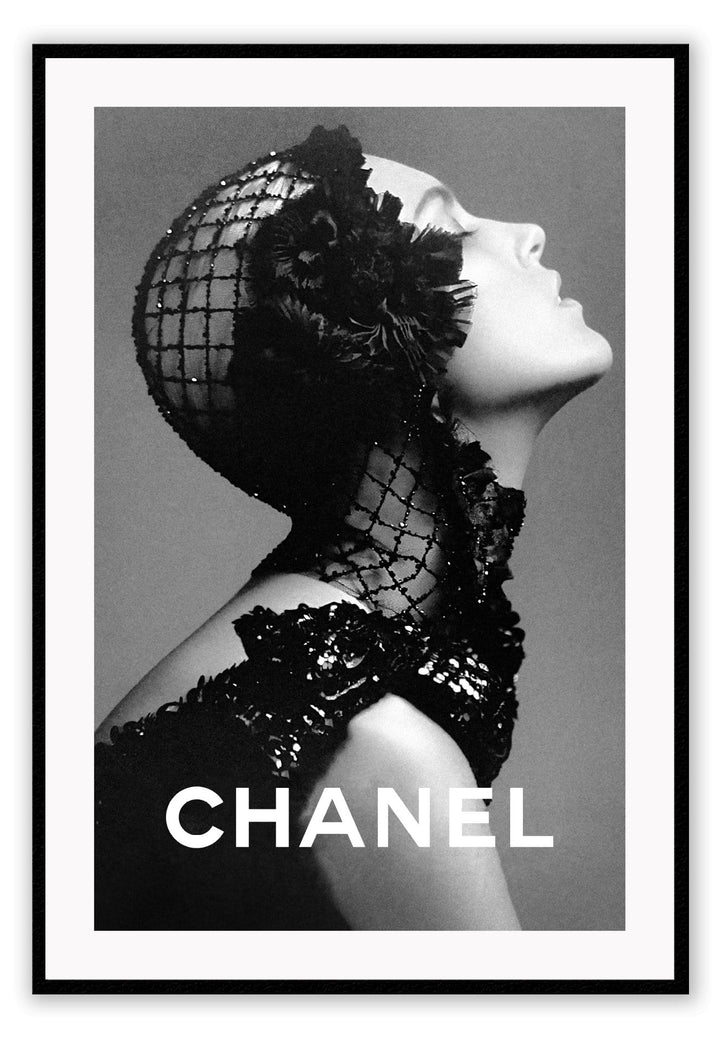 Canvas Print Small		50x70cm / Black Coco Chanel Coco Chanel Wall Art : Ready to hang framed artwork. Brand