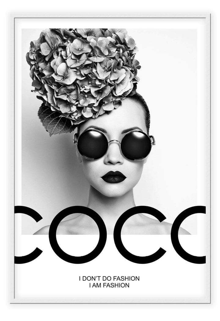 Canvas Print Small		50x70cm / White Coco glam Coco Glam Wall Art : Ready to hang framed artwork. Brand