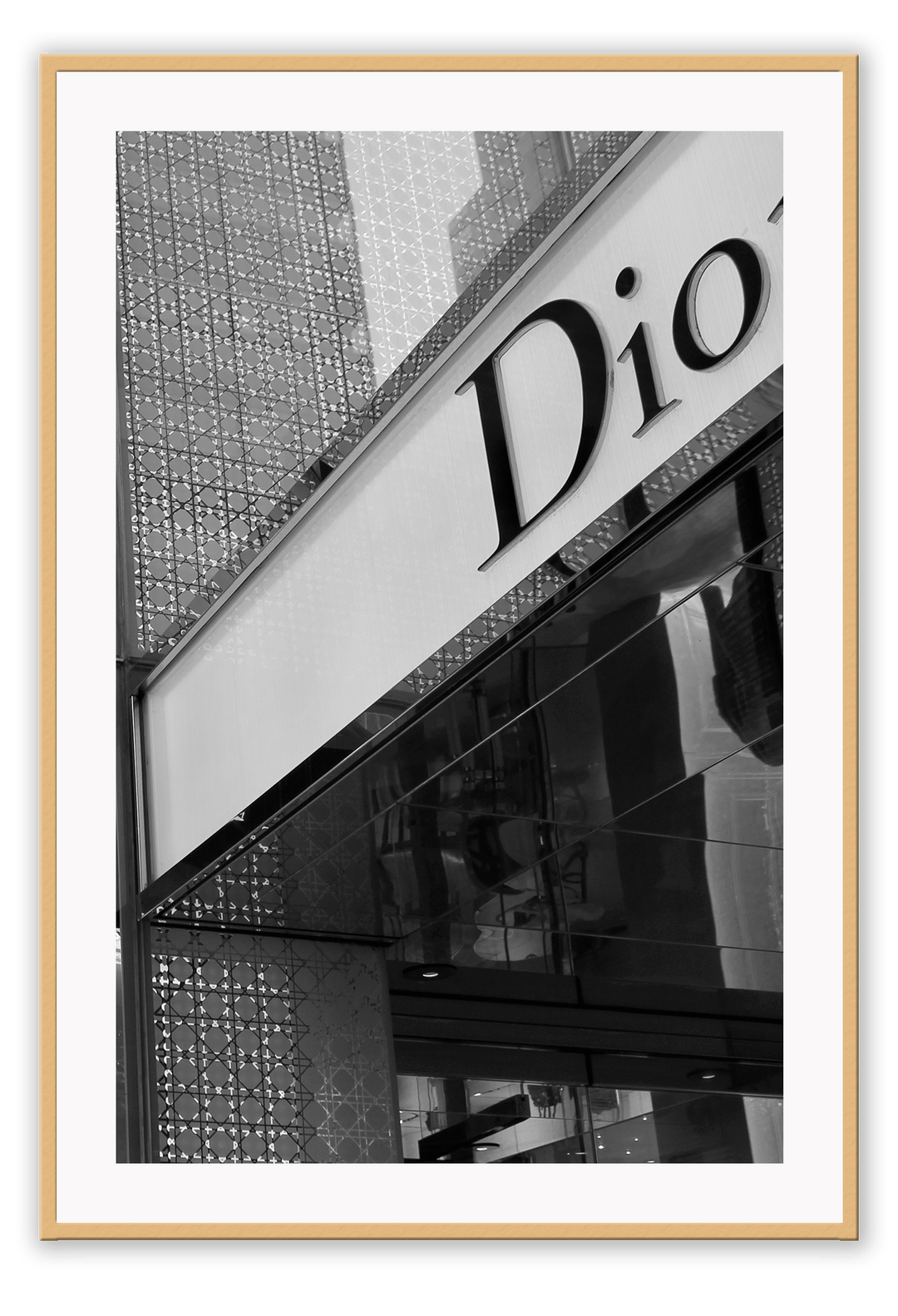 Canvas Print 50x70cm / Natural Dior Facade Dior Facade  Wall Art : Ready to hang framed artwork. Brand