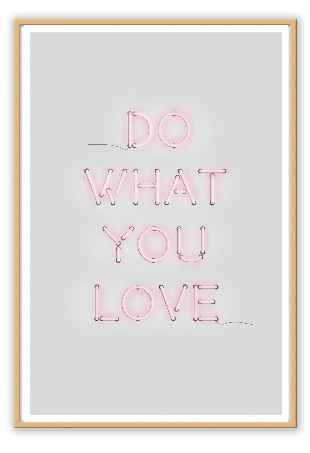 Canvas Print Small		50x70cm / Oak Do what you love Do What you Love Wall Art : Ready to hang framed artwork. Brand