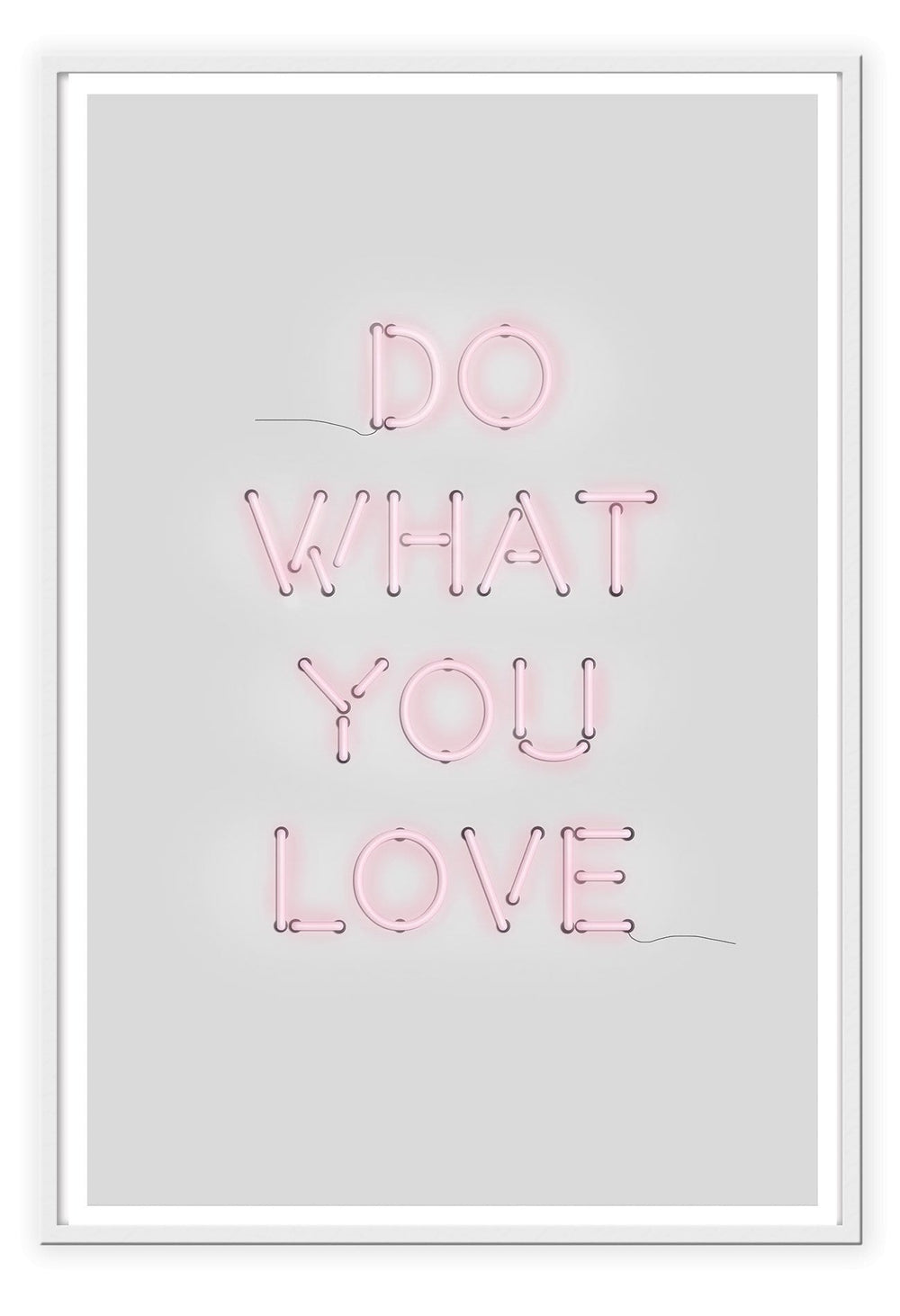Canvas Print Small		50x70cm / White Do what you love Do What you Love Wall Art : Ready to hang framed artwork. Brand