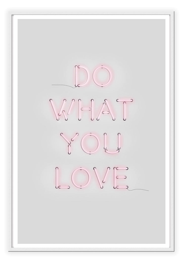 Canvas Print Small		50x70cm / White Do what you love Do What you Love Wall Art : Ready to hang framed artwork. Brand