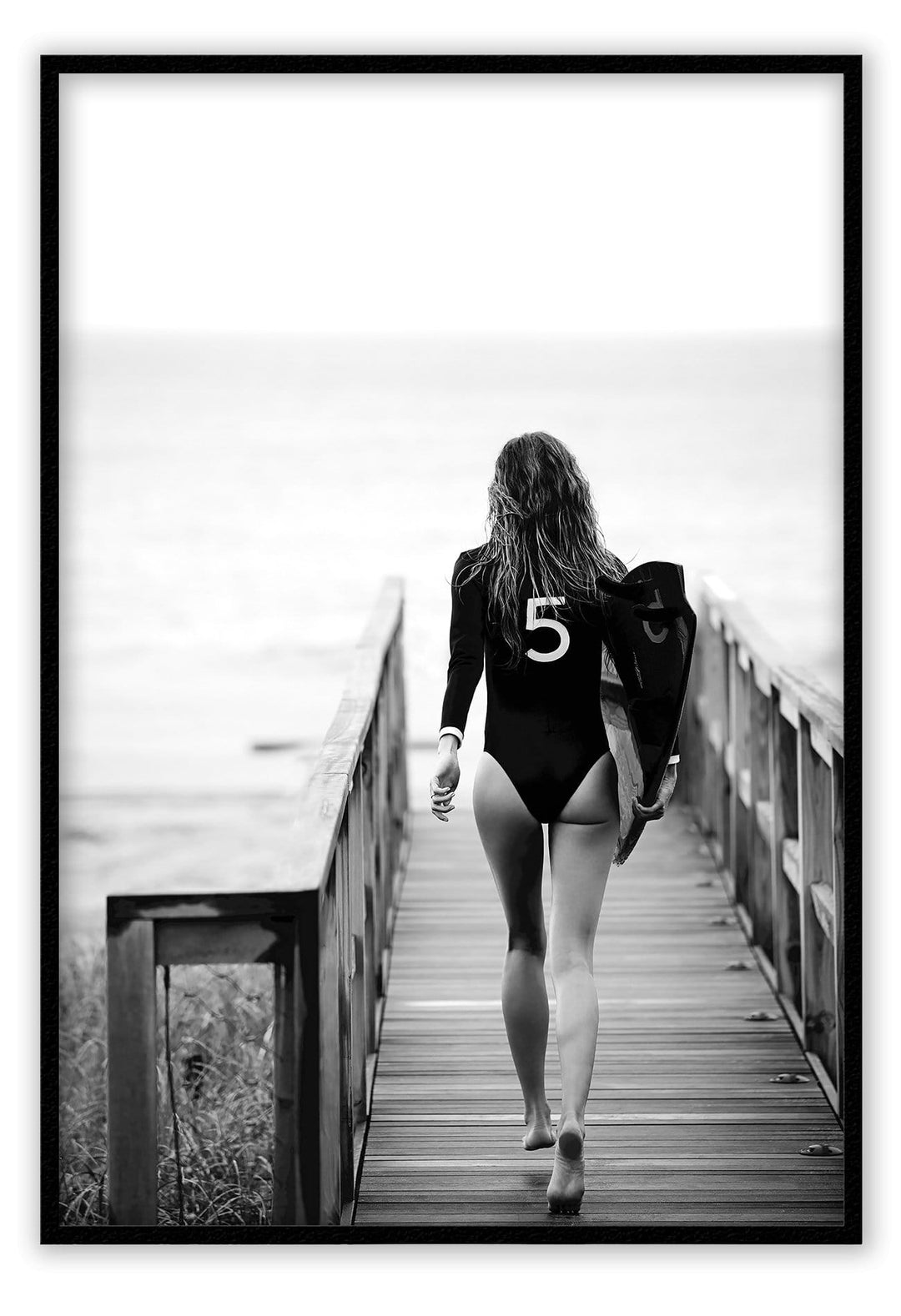 Canvas Print Small		50x70cm / Black Gisele Bundchen 5 Gisele Bundchen 5 Wall Art : Ready to hang framed artwork. Brand