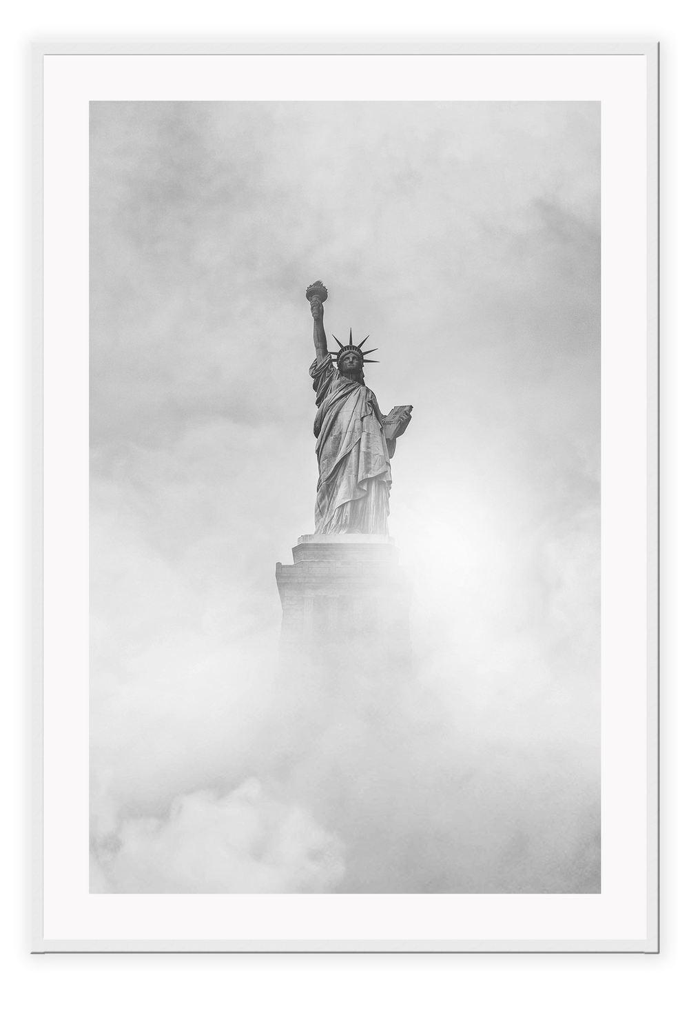 Canvas Print 50x70cm / White Liberty Liberty Wall Art : Ready to hang framed artwork. Brand
