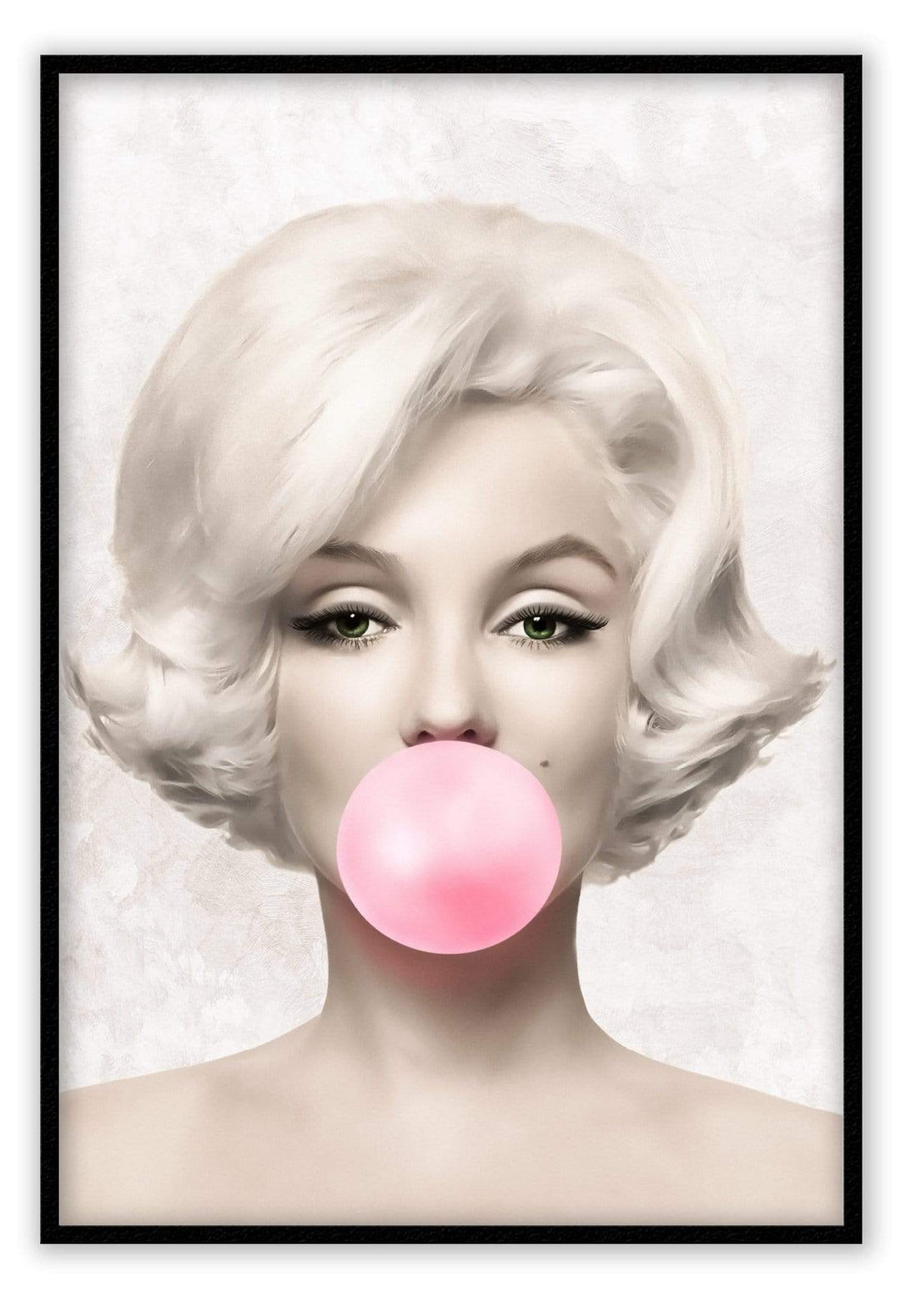 Canvas Print Small		50x70cm / Black Marilyn bubble Marilyn bubble Wall Art : Ready to hang framed artwork. Brand