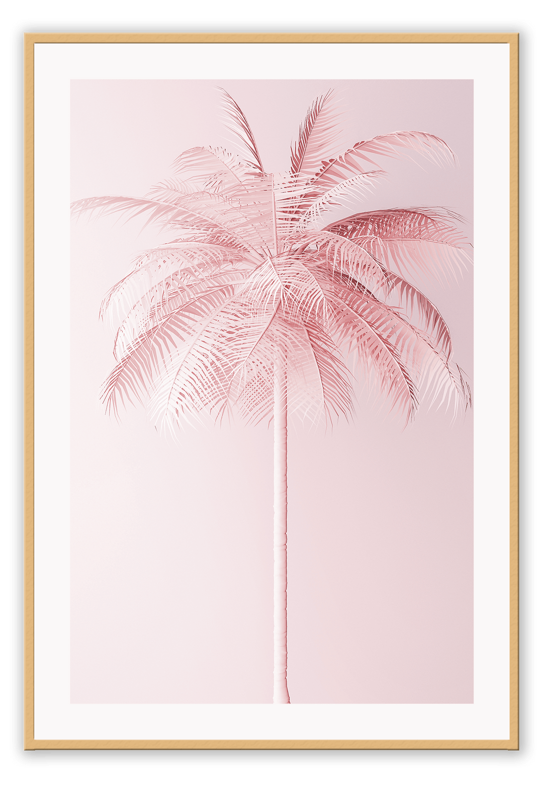 Canvas Print 50x70cm / Natural Pink Palm Pink Palm Wall Art : Ready to hang framed artwork. Brand