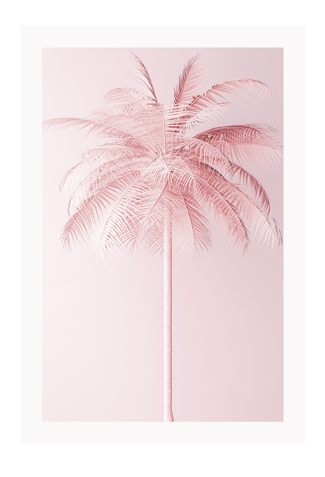 Canvas Print 60x90cm / Unframed Pink Palm Pink Palm Wall Art : Ready to hang framed artwork. Brand