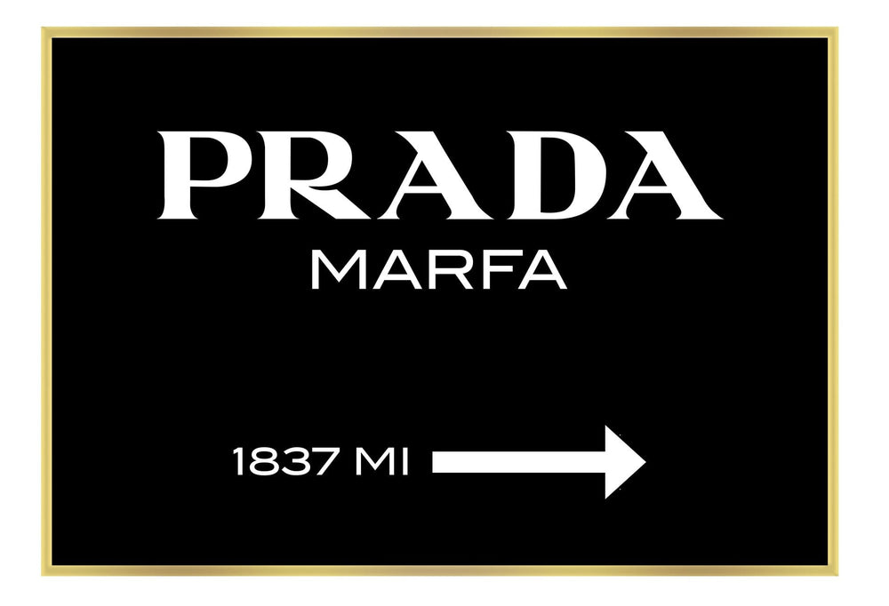 Canvas Print Prada Marfa Black Prada Marfa Black Wall Art : Ready to hang framed artwork. Brand