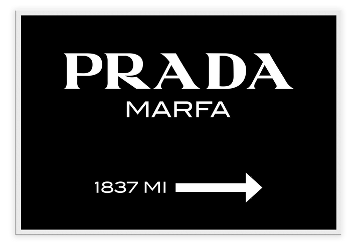 Canvas Print Prada Marfa Black Prada Marfa Black Wall Art : Ready to hang framed artwork. Brand