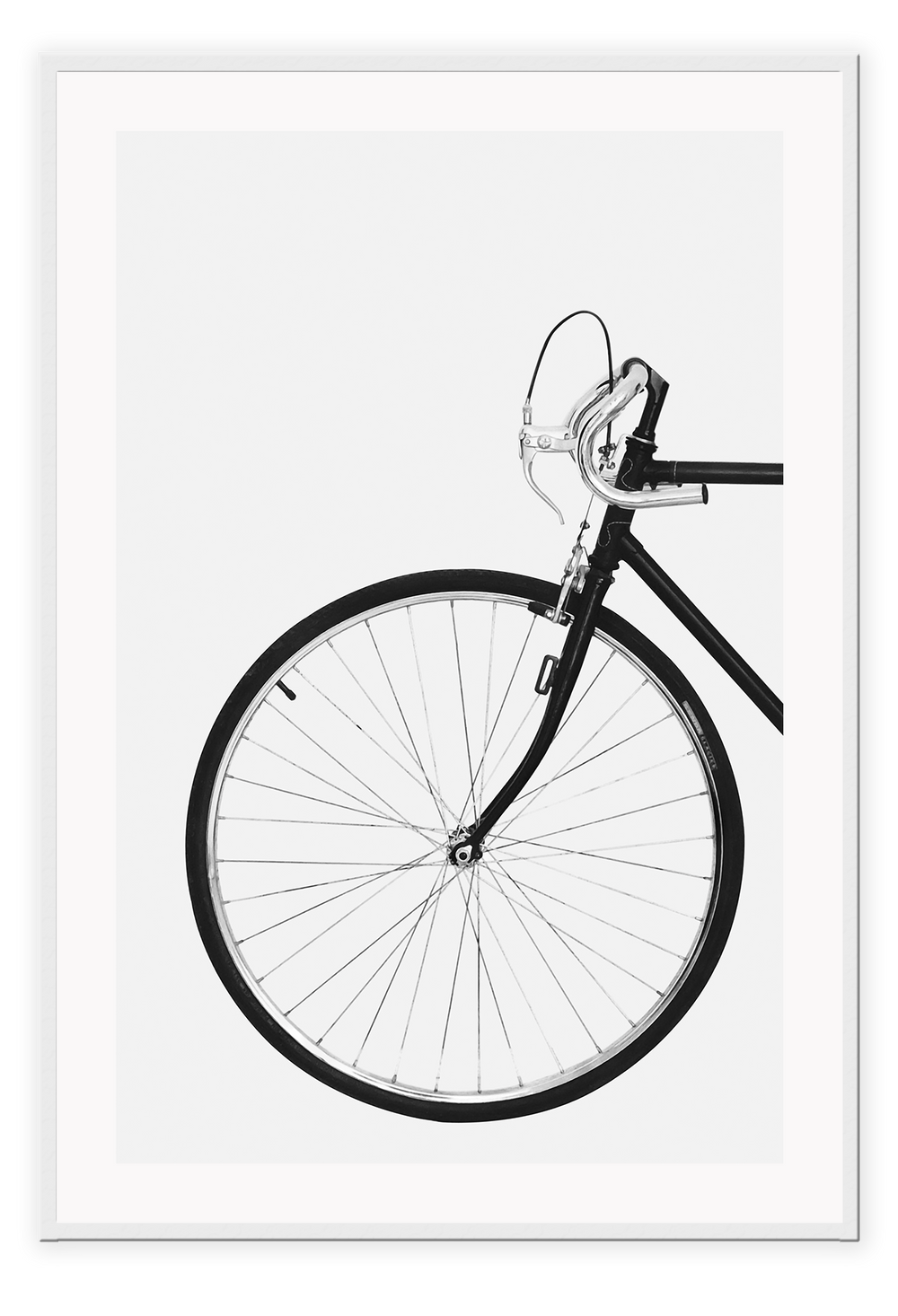 Canvas Print 50x70cm / White Scandi Bike Scandi Bike Framed Prints Brand