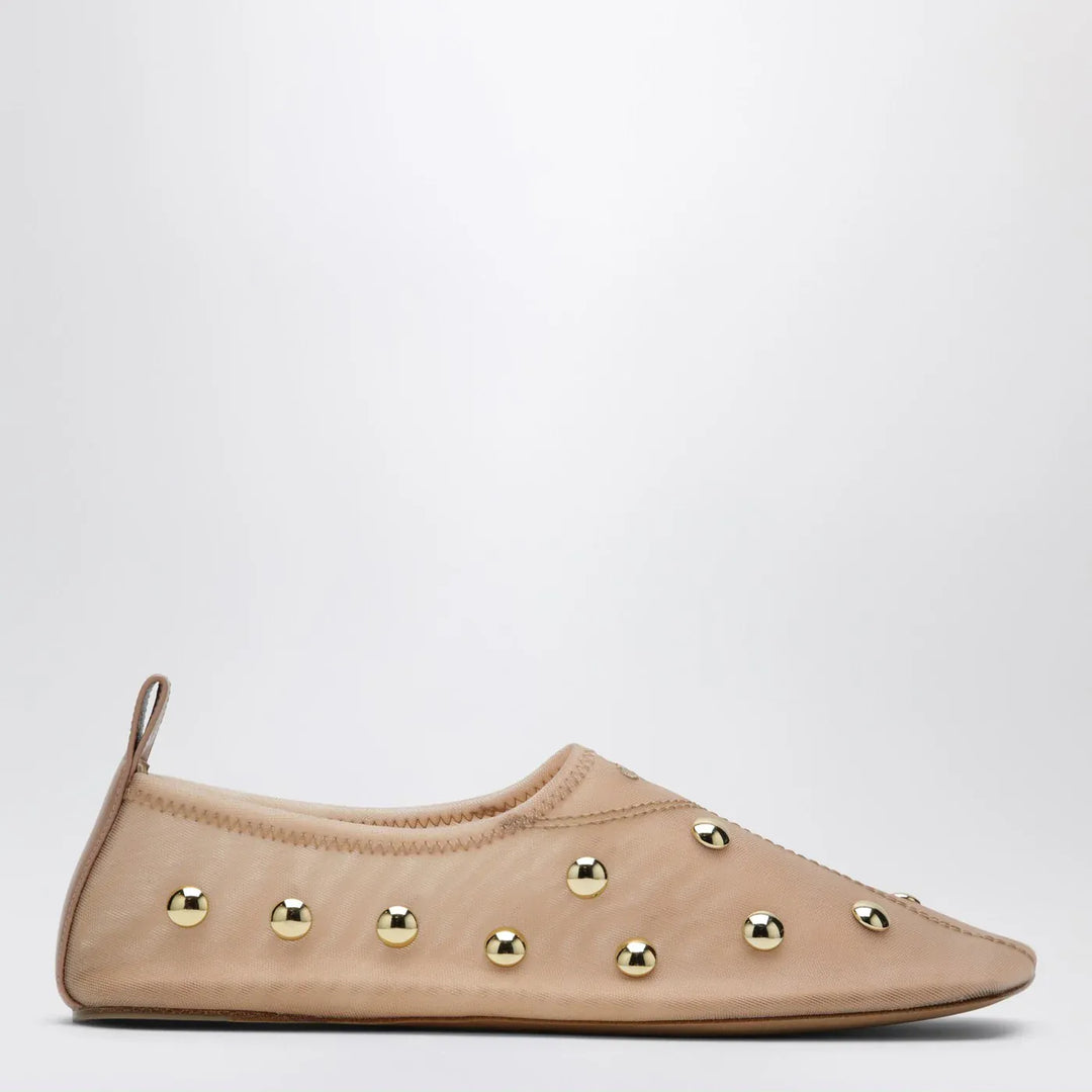 Rita Blushy Beige ballet flats in transparent mesh Brand 36 IT