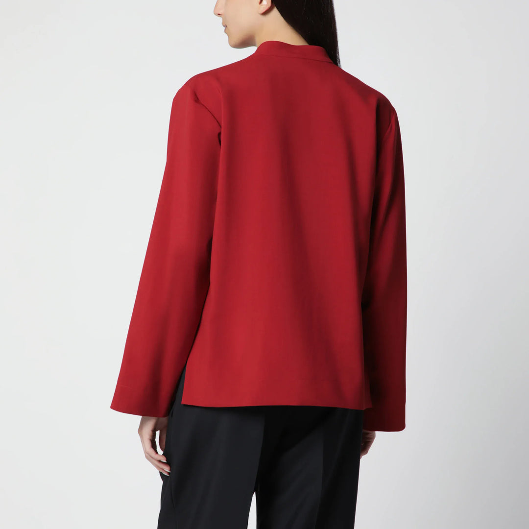Róhe - Carmine Red Wool Jacket with Pankou Closure Brand