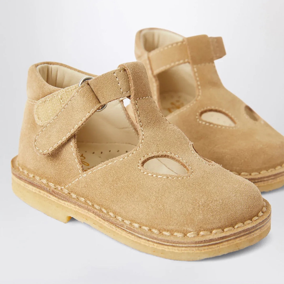 Il Gufo - High beige sandal with eyelets in nubuck Brand Sandals 25