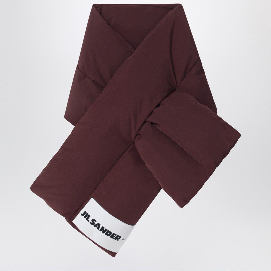 Scarves &amp; Shawls TU Jil Sander - Plum padded scarf with logo Brand