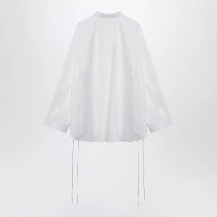 Balenciaga - White cotton shirt with lace-up details Brand Shirt