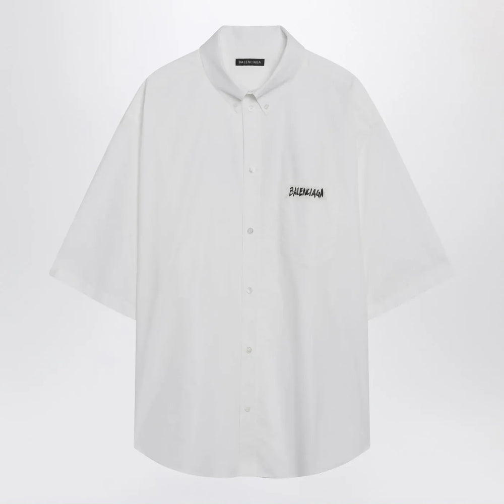Balenciaga - White Masking Tape shirt Brand Shirt 46 IT