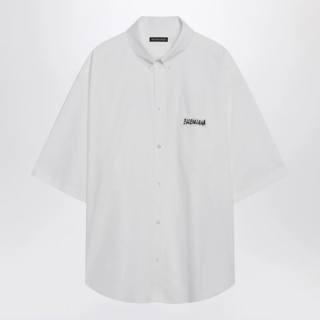 Balenciaga - White Masking Tape shirt Brand Shirt 46 IT