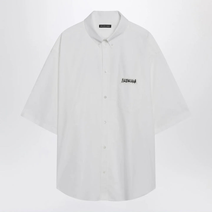Balenciaga - White Masking Tape shirt Brand Shirt 46 IT