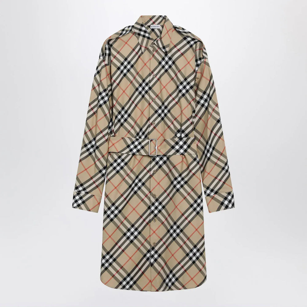 Burberry - Beige Check shirt dress Brand Shirt Dress 6 UK