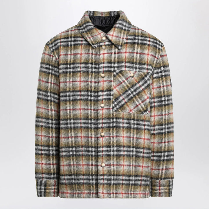Burberry - Beige checked wool shirt jacket Brand Shirt Jacket S