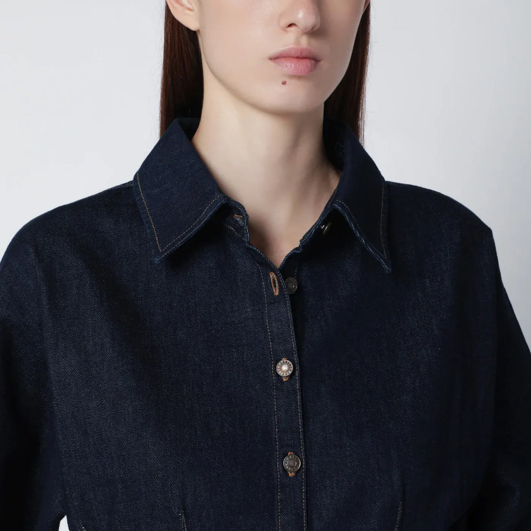 AGOLDE - Dark indigo denim shirt Brand Shirts &amp; Tops