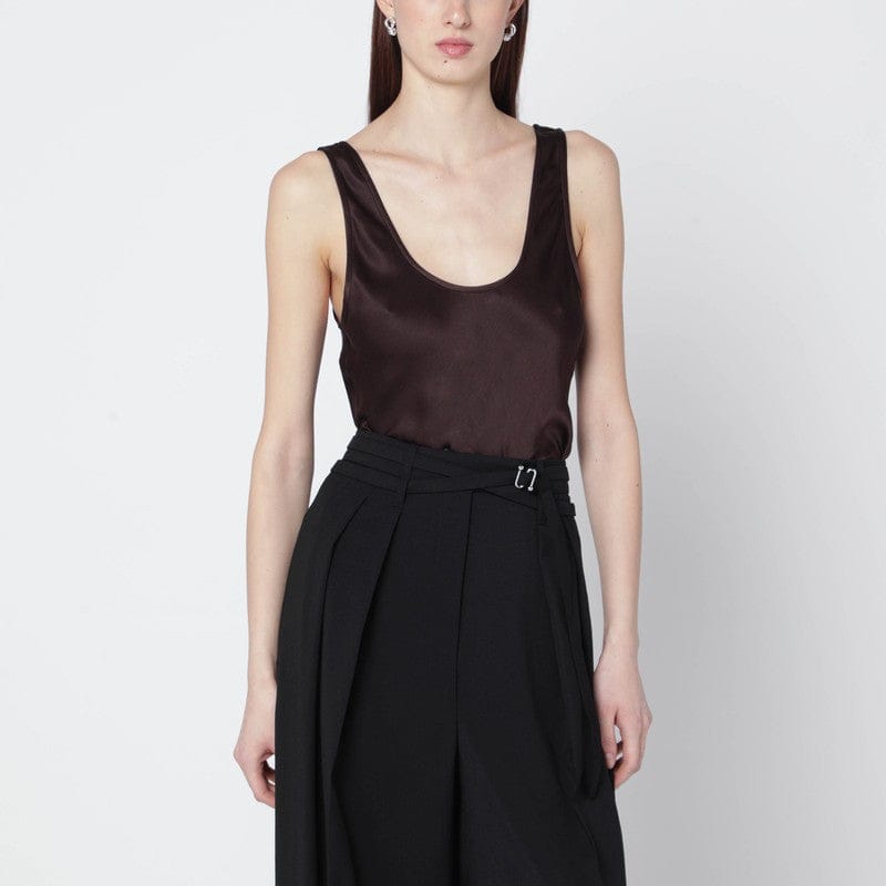 Shirts &amp; Tops ANINE BING - Brown Lea silk top - XS Brand