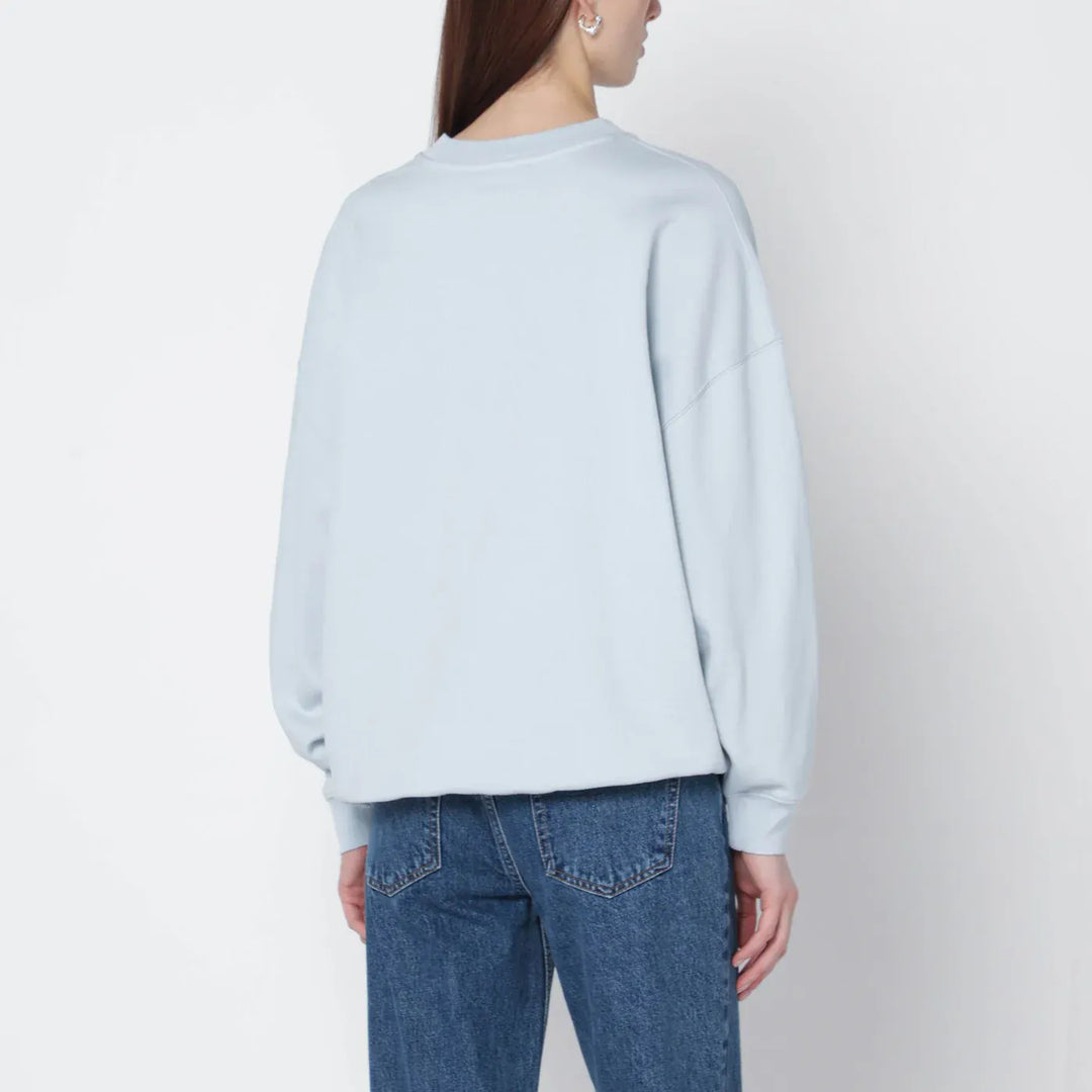 ANINE BING - Light blue Miles sweatshirt with logo Brand Shirts &amp; Tops