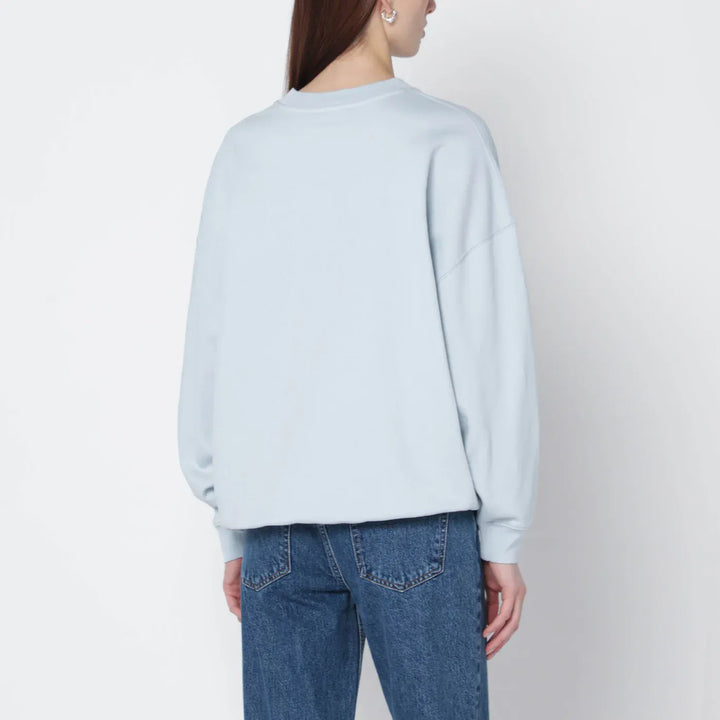 ANINE BING - Light blue Miles sweatshirt with logo Brand Shirts &amp; Tops