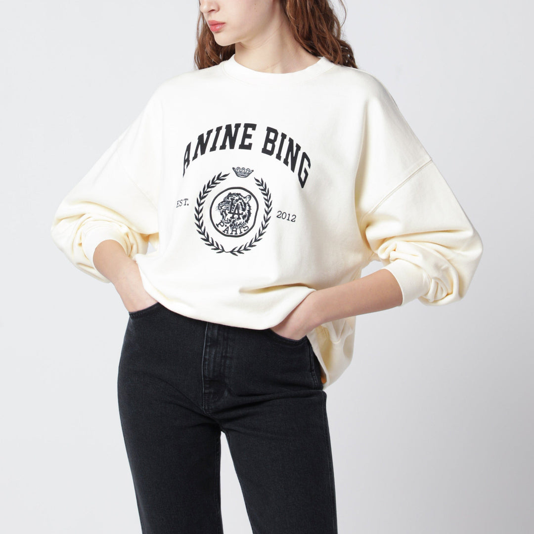 Shirts & Tops ANINE BING - Miles Collegiate cream sweatshirt Brand