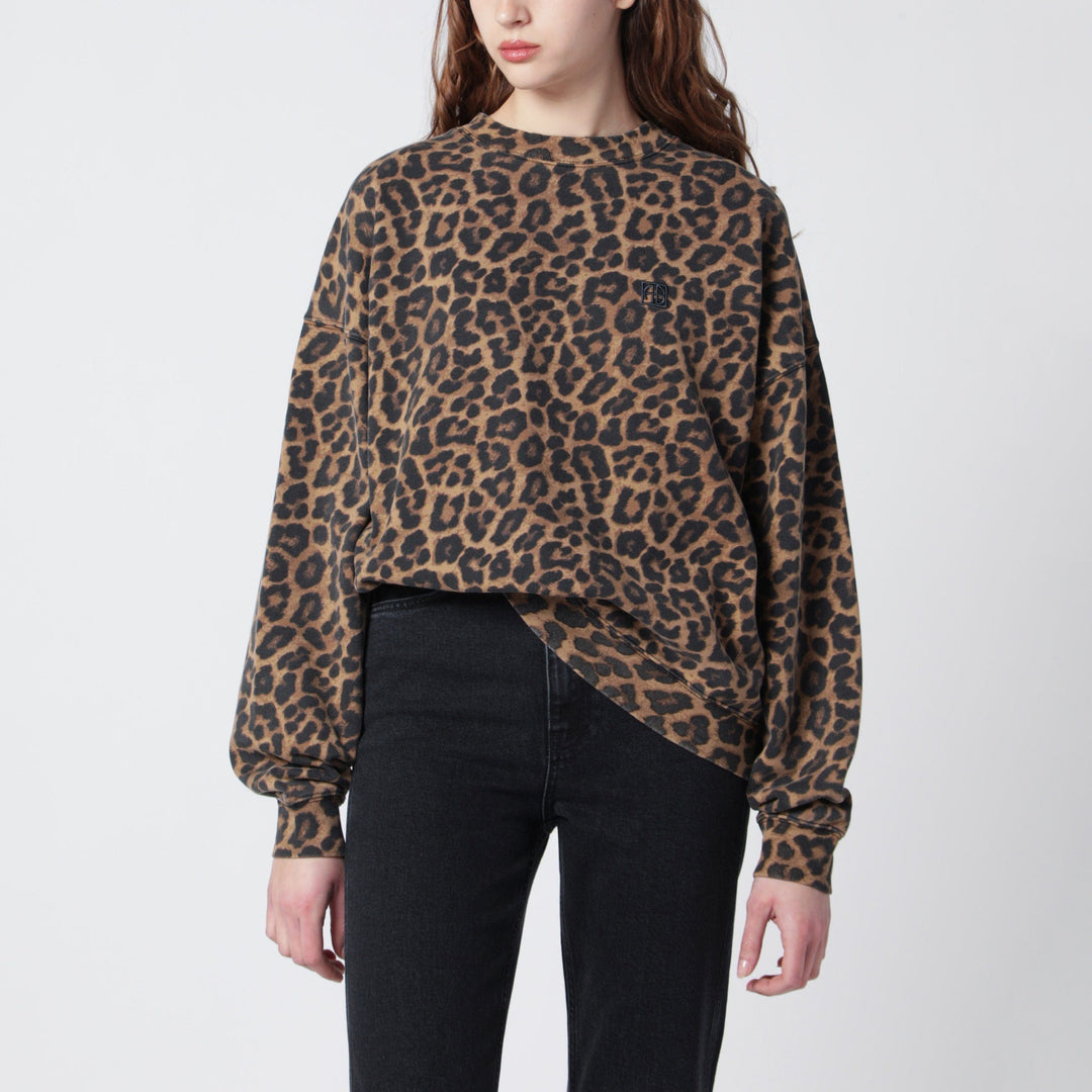 Shirts & Tops ANINE BING - Miles Oversized Sweatshirt With Leopard Print Brand