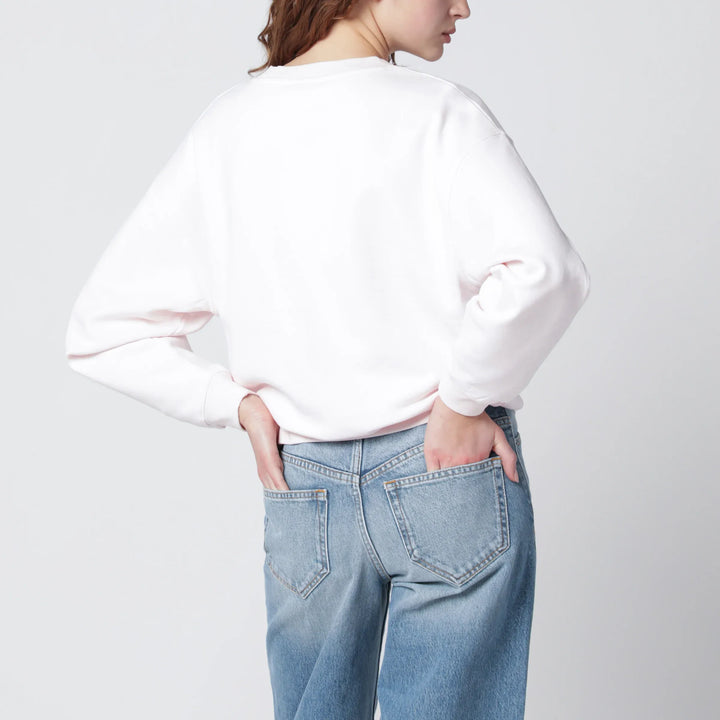 ANINE BING - Spencer Pink Mélange Cotton Sweatshirt Brand Shirts &amp; Tops