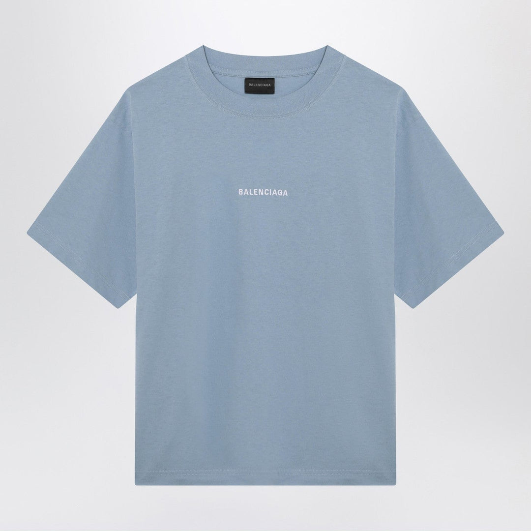Shirts &amp; Tops Balenciaga - Light blue Balenciaga Back Medium Fit T-shirt Brand