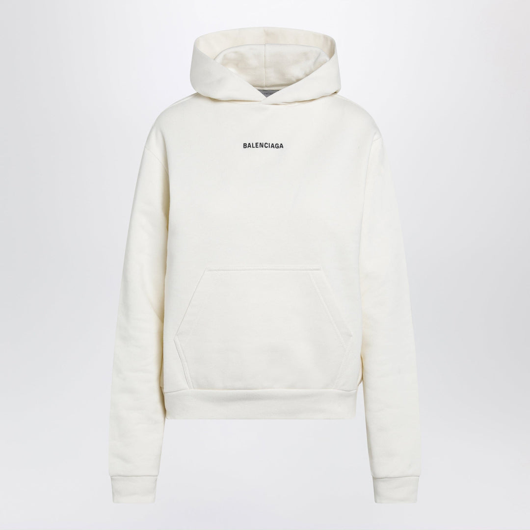 Shirts &amp; Tops Balenciaga - Medium-fit embroidered hoodie in dry fleece, cream Brand