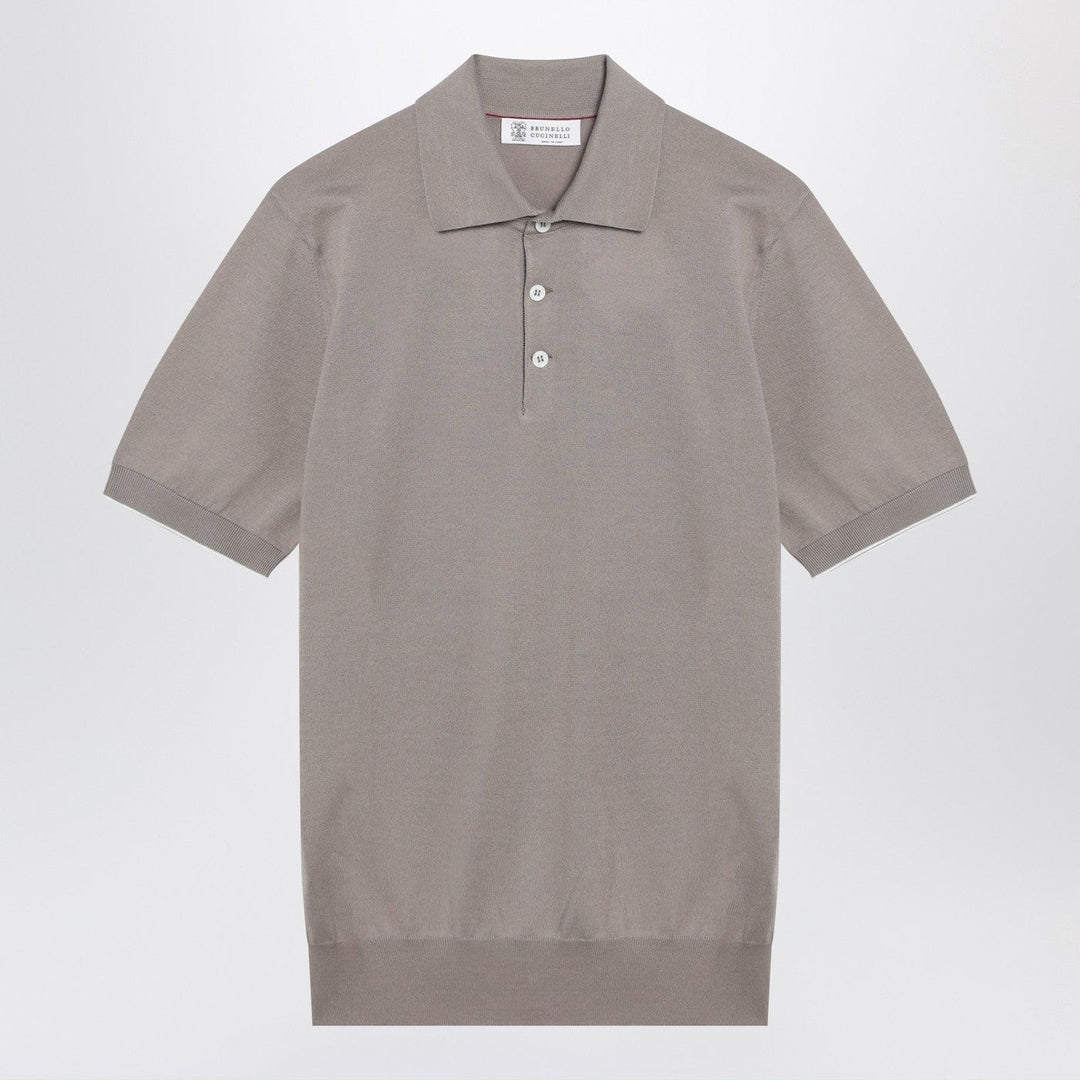 Shirts &amp; Tops Brunello Cucinelli - Light brown cotton knit polo shirt Brand