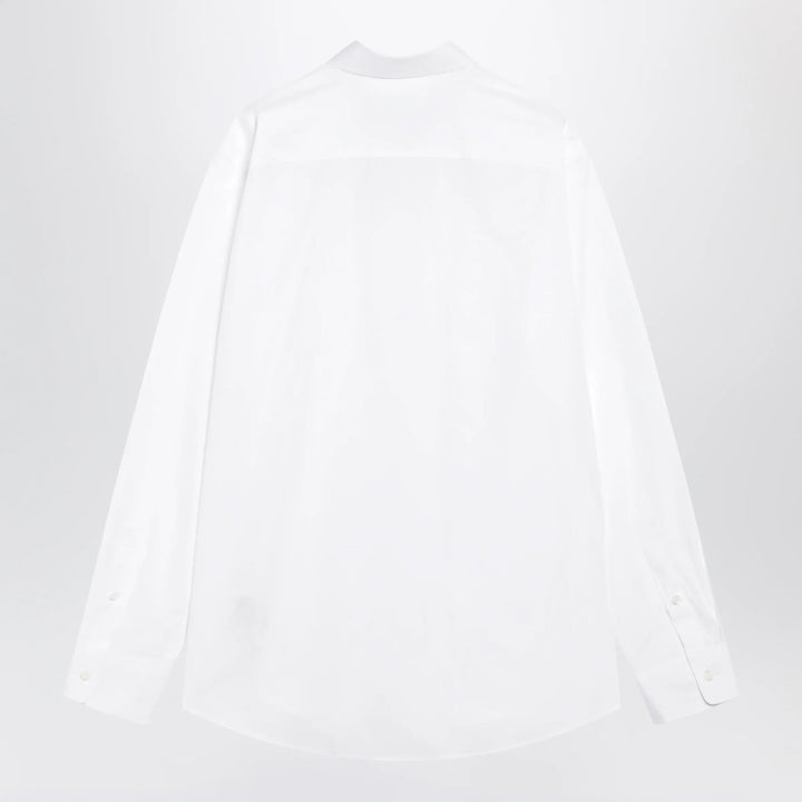 Burberry - Classic-fit cotton poplin shirt with Check trim, white Brand Shirts &amp; Tops
