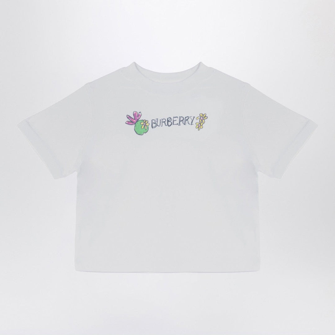 Shirts & Tops 6 Burberry - White crew-neck T-shirt with logo Brand