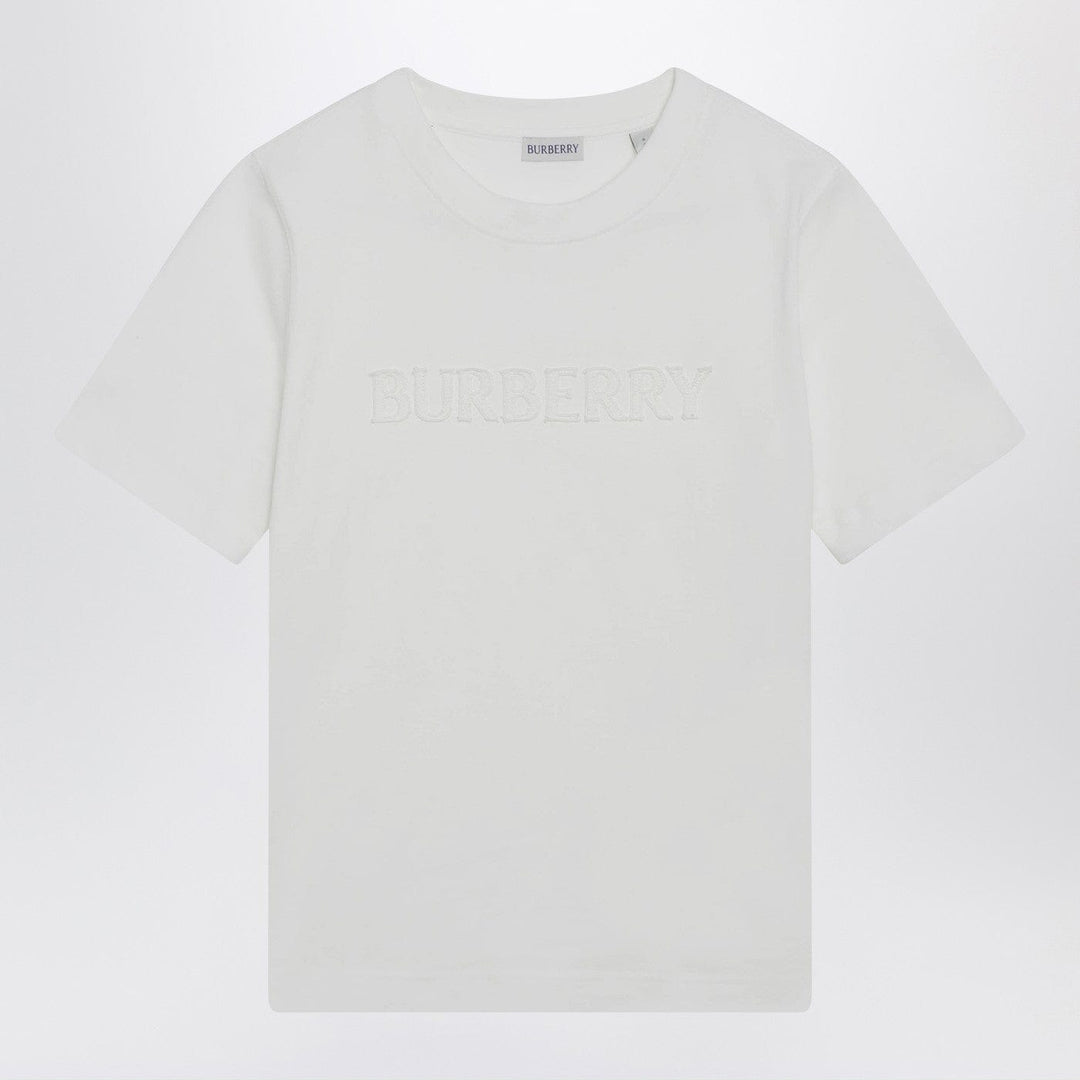 Shirts & Tops Burberry - White T-shirt with embroidered logo Brand