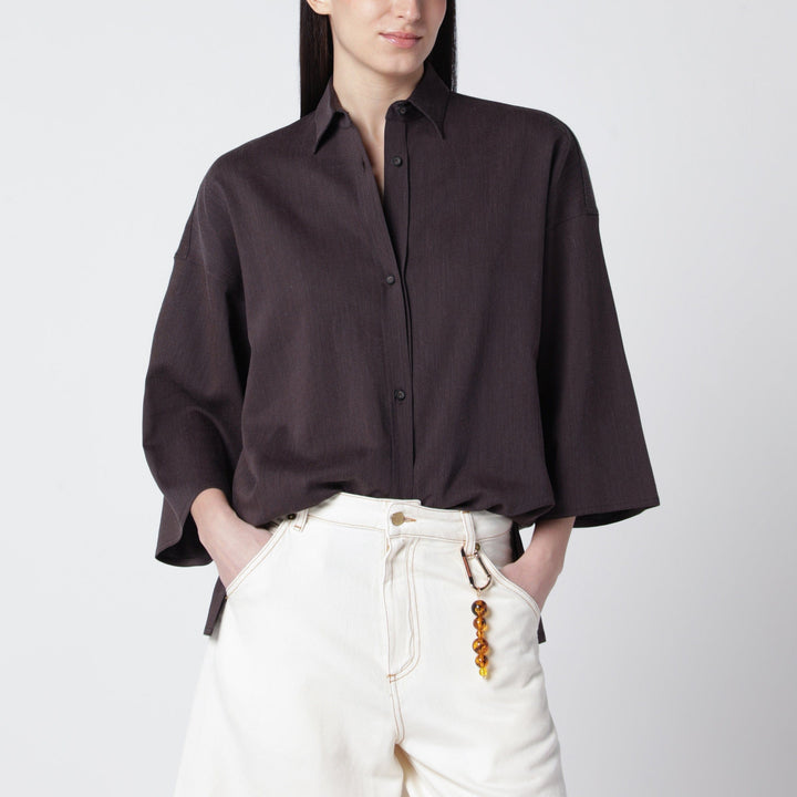 Shirts &amp; Tops S DARKPARK - Dora brown twill shirt Brand