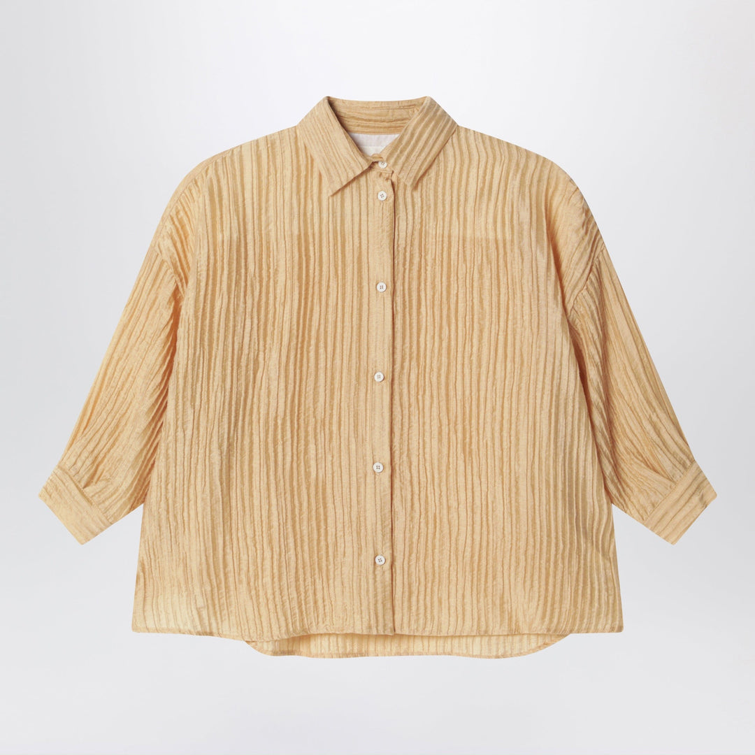 Shirts & Tops Douuod - Ochre yellow shirt with pleats Brand